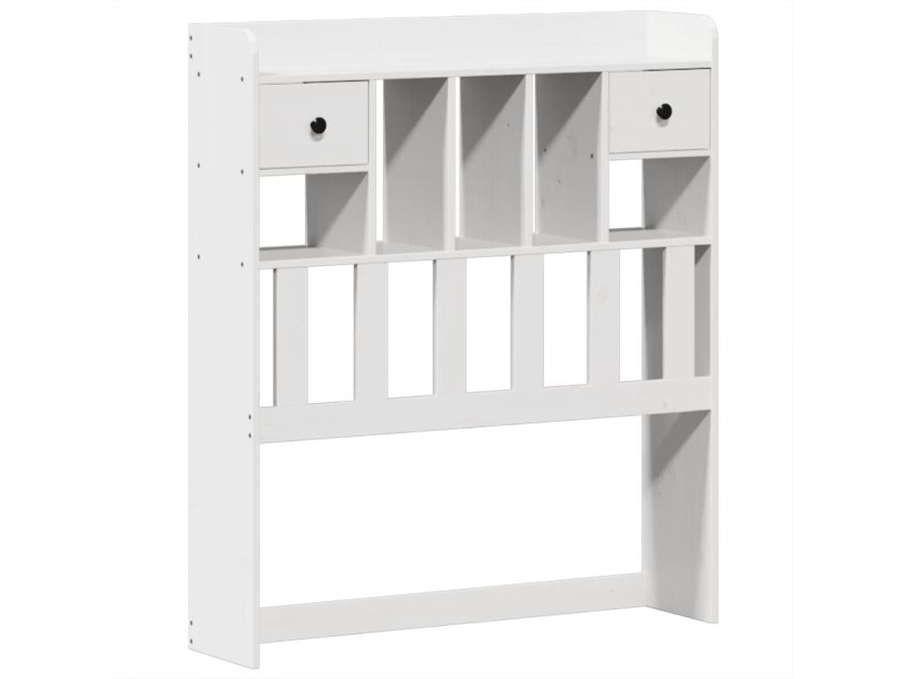 Bed frame without mattress, white, 100x200 cm, solid pine wood