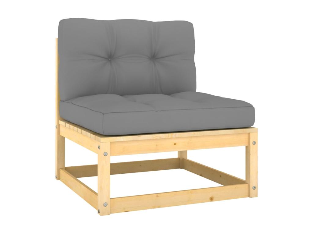 5-piece garden furniture set with cushions, solid pine wood WIAR22321