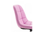 Office chair - Faux leather / Chrome metal - Pink - Meubiana