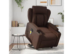 Brown faux leather electric reclining massage chair LHWH46415