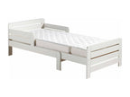 Meubiana - White Convertible Bed with Adjustable Mattress 90x140/200cm