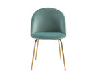 Set of 2 chairs - Velvet and gold stainless steel - Sage green - Laviecasa JAGR99625
