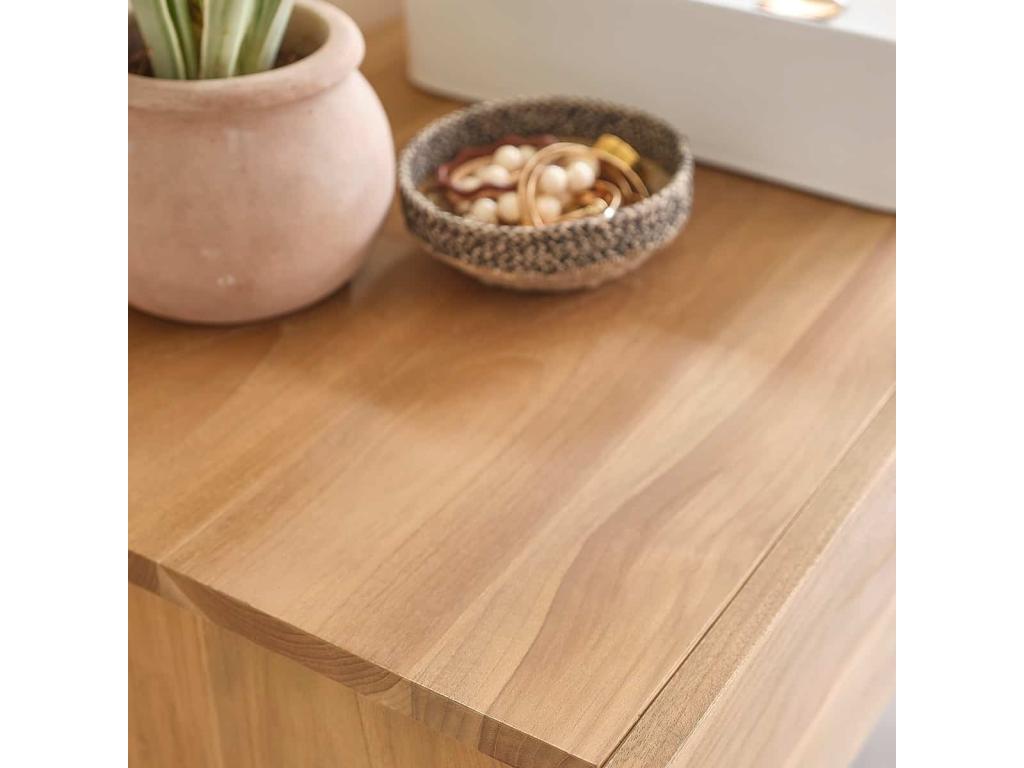 Solid teak bathroom cabinet, 135 cm