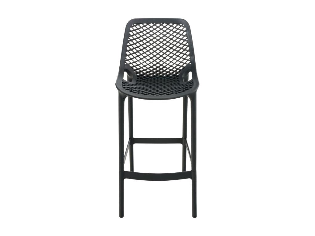 Set of 2 Bar Stools - Plastic / Plastic - Dark Grey - Air IWUJ26535