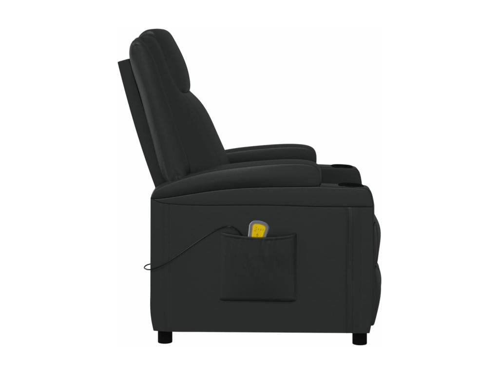 Black Faux Leather Massage Chair