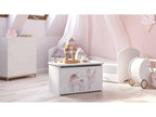 Meubiana Chest, Multipurpose Container, Storage Box, 40x42x73 cm, White with Unicorn