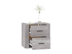Meubiana wall-mounted bedside table, grey, 50x36x47 cm