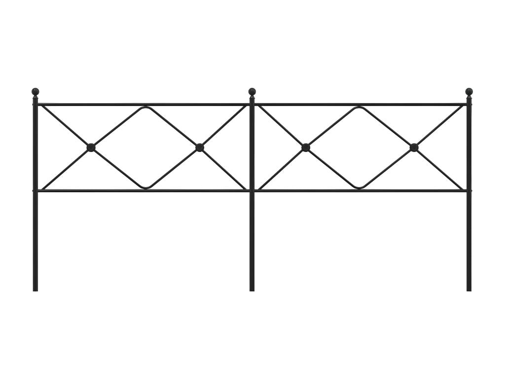 Black metal headboard 200 cm