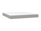Upholstered bed base with mattress, light grey, 160x200cm, fabric ZYOZ15811