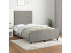Bed frame with headboard, light grey, 120x200 cm, OCJM04352
