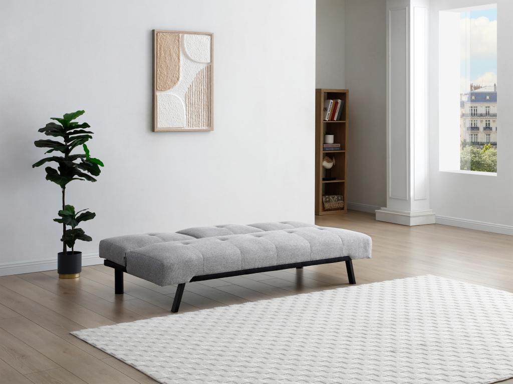 Laviecasa convertible sofa in fabric with reclining central backrest, grey, Laviecasa II IKGG70835