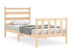 Bed frame with headboard 90x200 solid wood STZJ25957