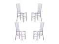 Set of 4 transparent designer chairs - Meubiana - Transparent