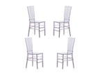 Set of 4 transparent designer chairs - Meubiana - Transparent