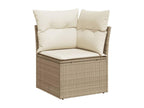 10-piece beige resin wicker garden furniture set with cushions NVNU20914