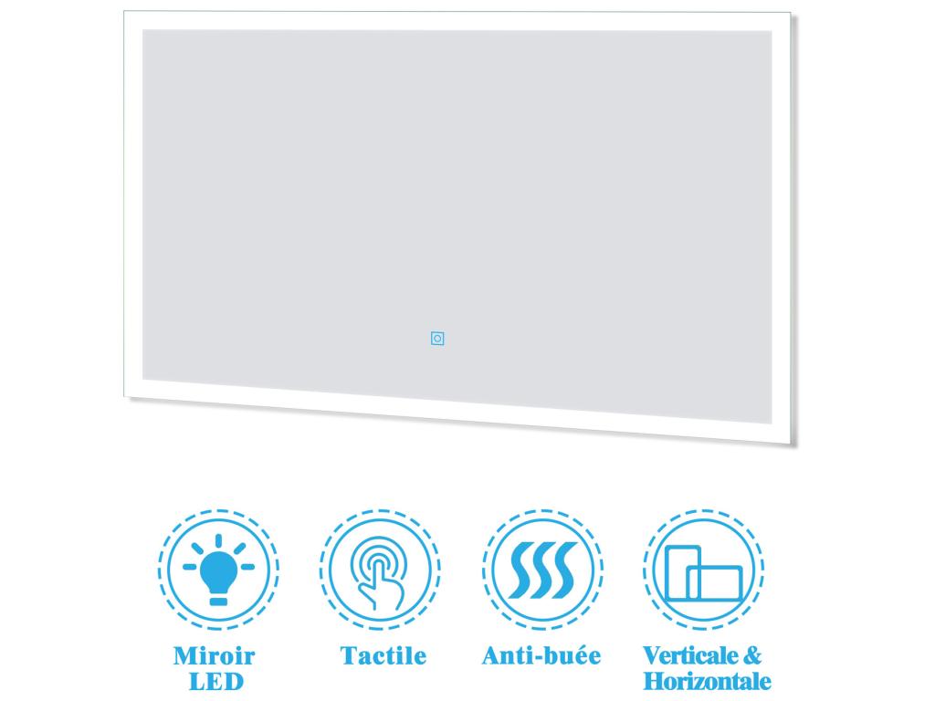 Bathroom vanity unit set 60cm single sink storage column illuminated mirror Anthracite