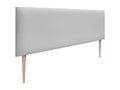 Meubiana Smooth Faux Leather Headboard 145x105cm with Legs for 135/140cm Beds - Light Grey