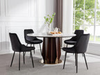 Set of 6 chairs - Velvet and black metal - Black - Laviecasa KJRK97802