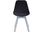 Set of 4 dining chairs - Velvet/Wood - Black - Meubiana V2