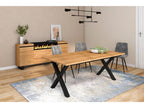 Dining table for 10 people, 200cm. Robust and stable structure and solid legs. Oak.