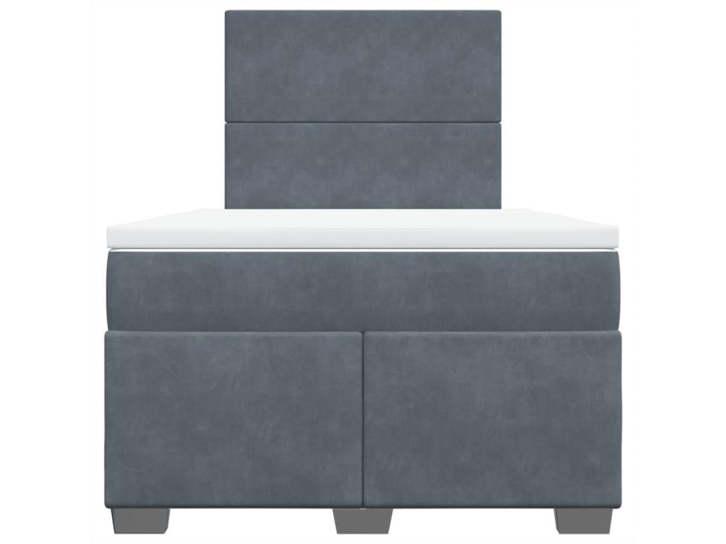 Laviecasa bed base and mattress, Dark Grey 120x200cm Velvet WSCG64075