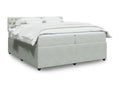 Laviecasa bed base and mattress, light grey, 200x200cm, velvet, TYUD50327