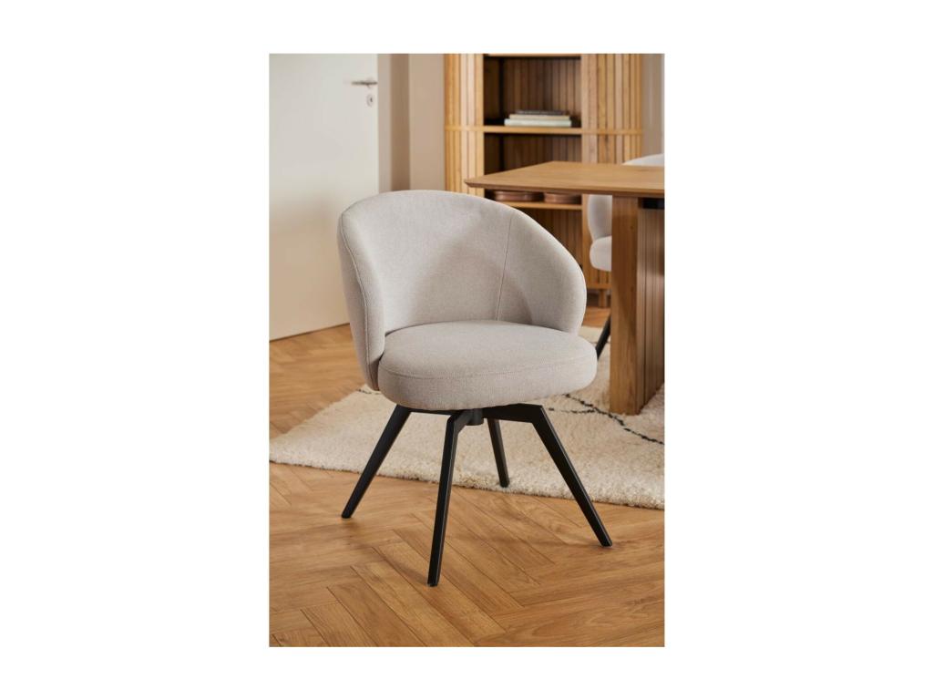 Swivel dining chair in metal and fabric - Laviecasa UYWD86051