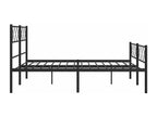 Metal bed frame without mattress with black bed legs 120x190cm SXPT03473