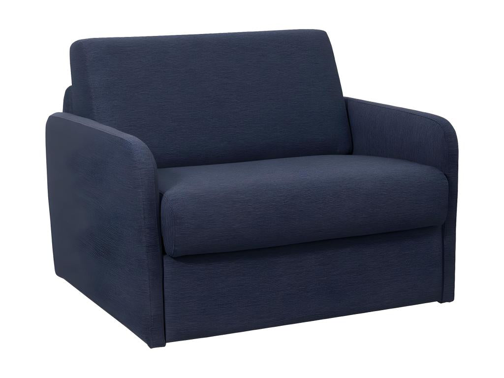 Express convertible armchair in blue fabric - 70 cm sleeping area - Laviecasa KIHO65227