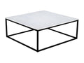 Laviecasa - Square coffee table in white marble and metal 100x100cm - White DHBG39238