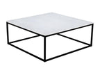 Laviecasa - Square coffee table in white marble and metal 100x100cm - White DHBG39238