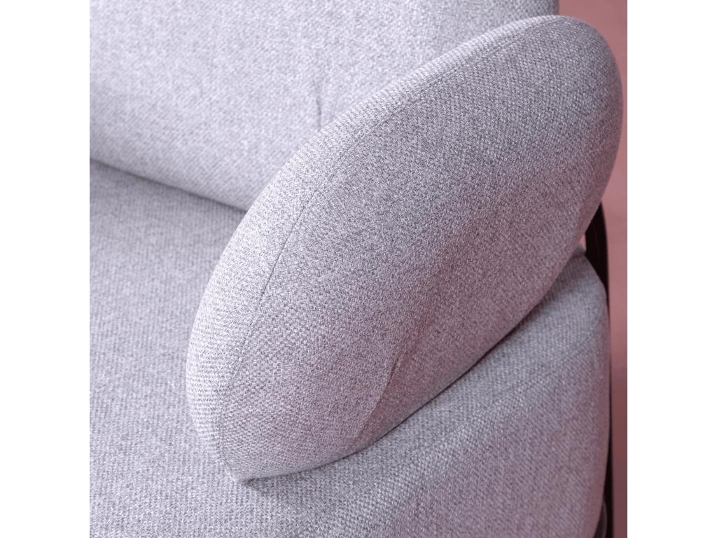 Minimalist 1-seater sofa with armrests - Light - Grey