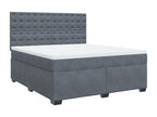 Meubiana bed base and mattress, dark grey, 180x200cm, velvet