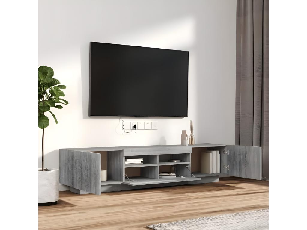 TV stand set with Meubianaères LED 2 pcs Meubiana grey
