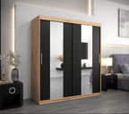 Laviecasa Sliding Door Wardrobe 200/180/62 2 Doors Laviecasa/Black CMEW93700