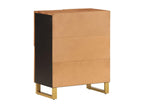 Brown and black side cabinet 60x33.5x75 cm mango wood QDIK50046