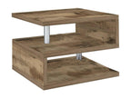 Laviecasa Coffee Table, Living Room Coffee Table, Low Storage Unit, Coffee Table 55x55h41 cm, Maple MJRS21533