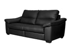 3-seater sofa in thick Italian cowhide leather, HAMBURG color, black KCSP07079