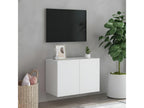 White wall-mounted TV unit, 60x30x41 cm