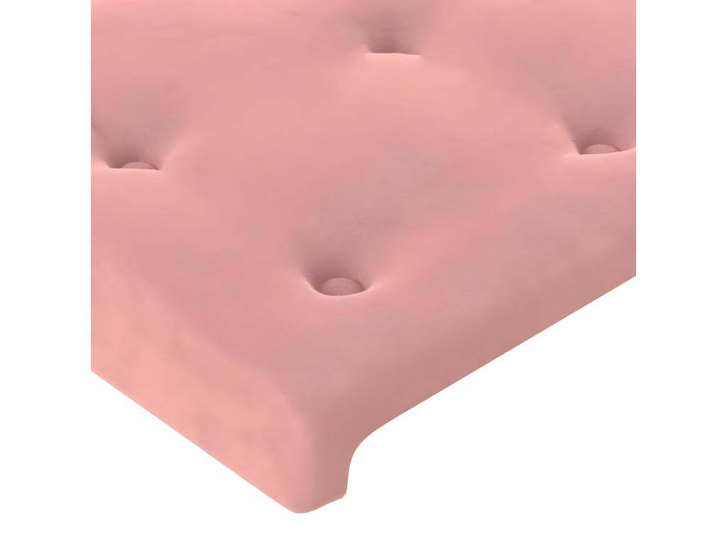 Headboard with wings, Pink, 93x23x118/128 cm, Velvet, WWXD89189