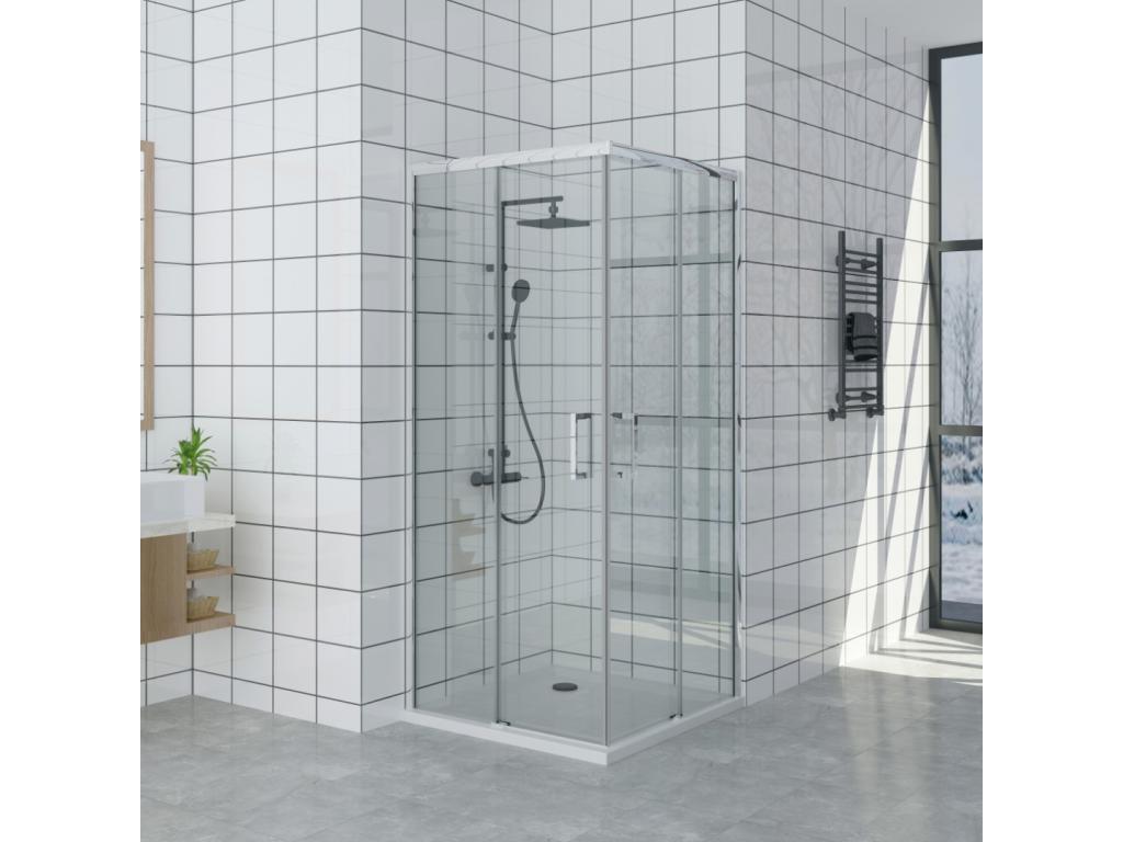 Shower tray 65x70 cm Laviecasa Extra Thin White Shower Enclosure 65x70 cm Height 200 cm with Corner Opening FJPC45798