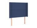 Headboard with wings, Blue, 83x16x118/128 cm, Fabric REUE03918