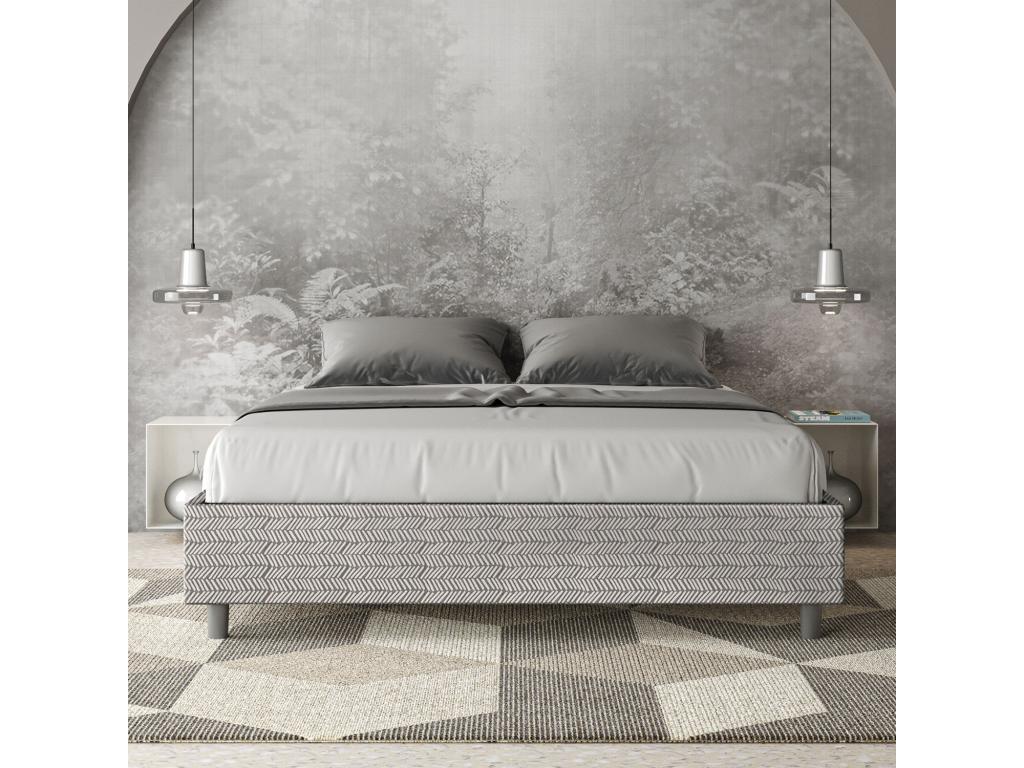 Laviecasa 1 White Upholstered Storage Bed 160x210 Fabric Laviecasa QLBJ29104