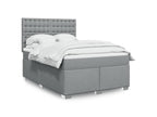 Meubiana bed base with light grey mattress 140x200cm Fabric