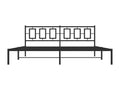 Metal bed frame with black headboard 193x203