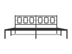 Metal bed frame with black headboard 193x203