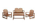 Laviecasa 4-piece solid wood garden furniture set UOGA72553
