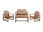 Laviecasa 4-piece solid wood garden furniture set UOGA72553