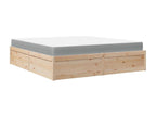 Bed with mattress 180x200 cm solid pine wood