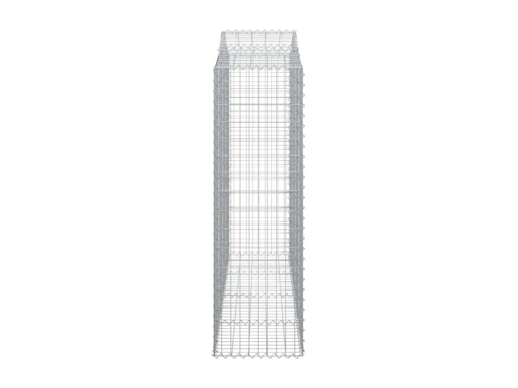 5-piece arched gabion baskets, 200x50x160/180 cm, galvanized iron NAYJ12530